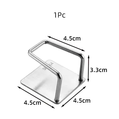 Compact wall mounted sponge holder for kitchen in stainless steel with 4.5cm dimensions