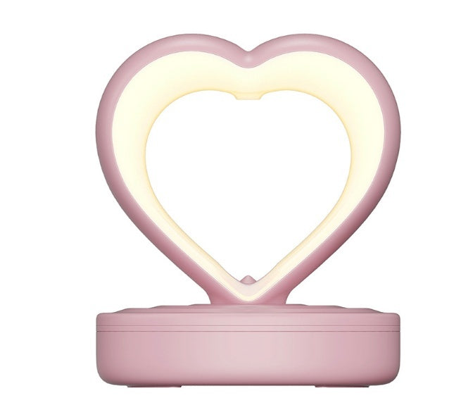 Shopi Vella pink heart-shaped water droplet backflow humidifier with built-in LED light