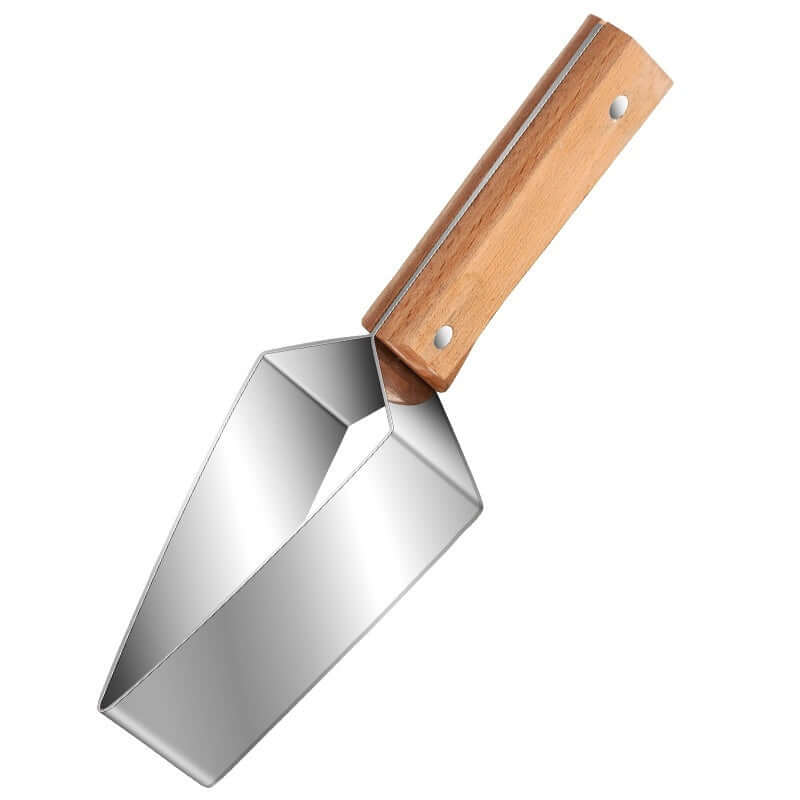 Shopi Vella watermelon cutter stainless steel with wooden handle for easy slicing and serving