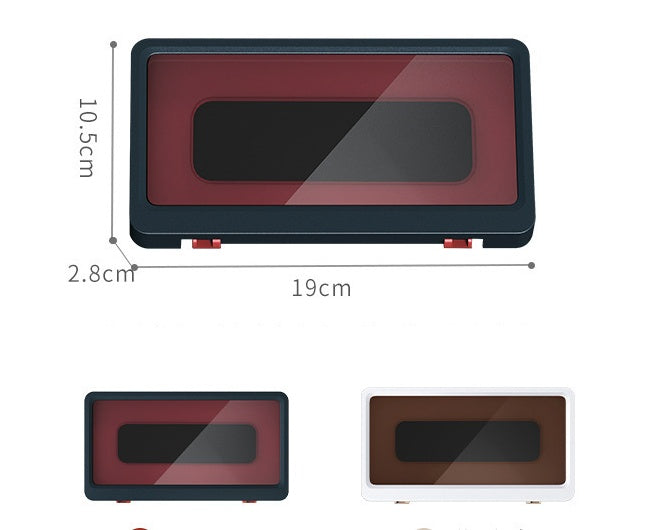 Shopi Vella waterproof bathroom phone holder with transparent cover and compact design in black and white colors
