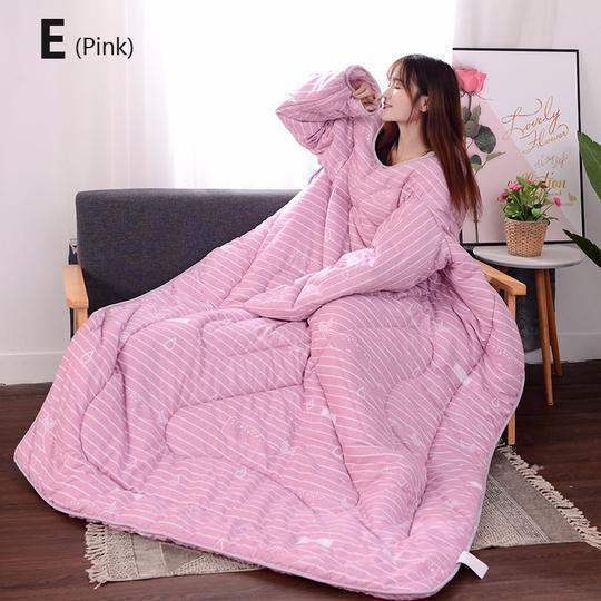 Shopi Vella pink winter quilt with sleeves comfortable for cozy indoor use