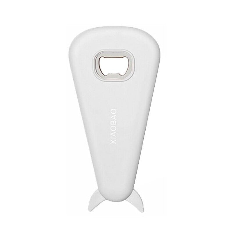 Shopi Vella rust proof jar and can opener in white for easy kitchen storage and use